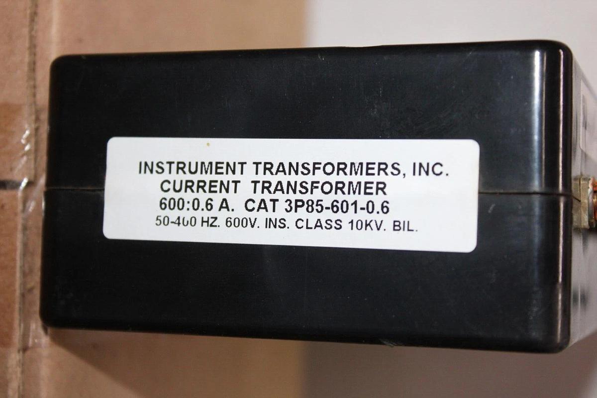 INSTRUMENT TRANSFORMERS 3P85-601-0.6 CURRENT TRANSFORMER CT 600:0.6 A 50-400 HZ