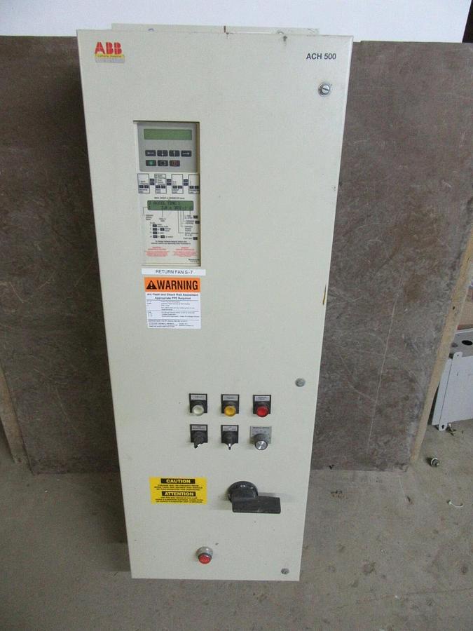 Used ABB VARIABLE SPEED DRIVE H5010074N0P2BAFP00 480 VAC 7.5 HP 3-PHASE ACH-500