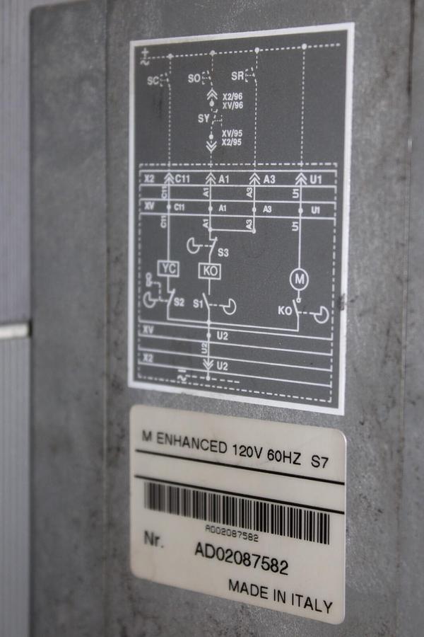 Used ABB CIRCUIT BREAKER SACE S7 1200 AMP 3-POLE W/ M7-4 MOTOR OPERATOR