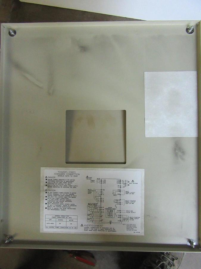 Used TOSHIBA E3 TRANSISTOR INVERTER TOSVERT-130E3 MODEL 4270-4500 **WARRANTY**