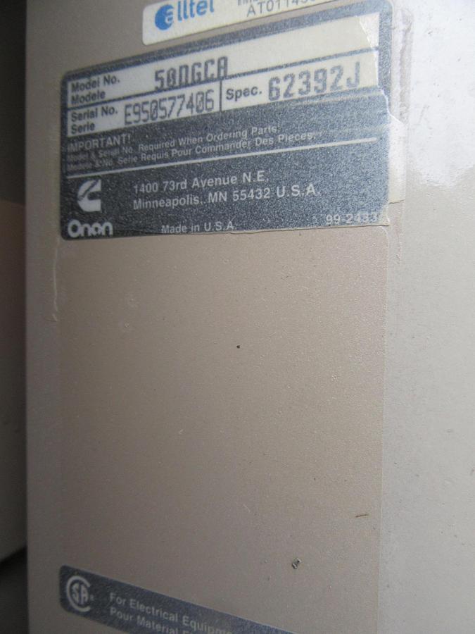 Used 50 KW DIESEL GENERATOR CUMMINS 120/240V B3.9-G1 RECONNECTABLE VIDEO ENCLOSED