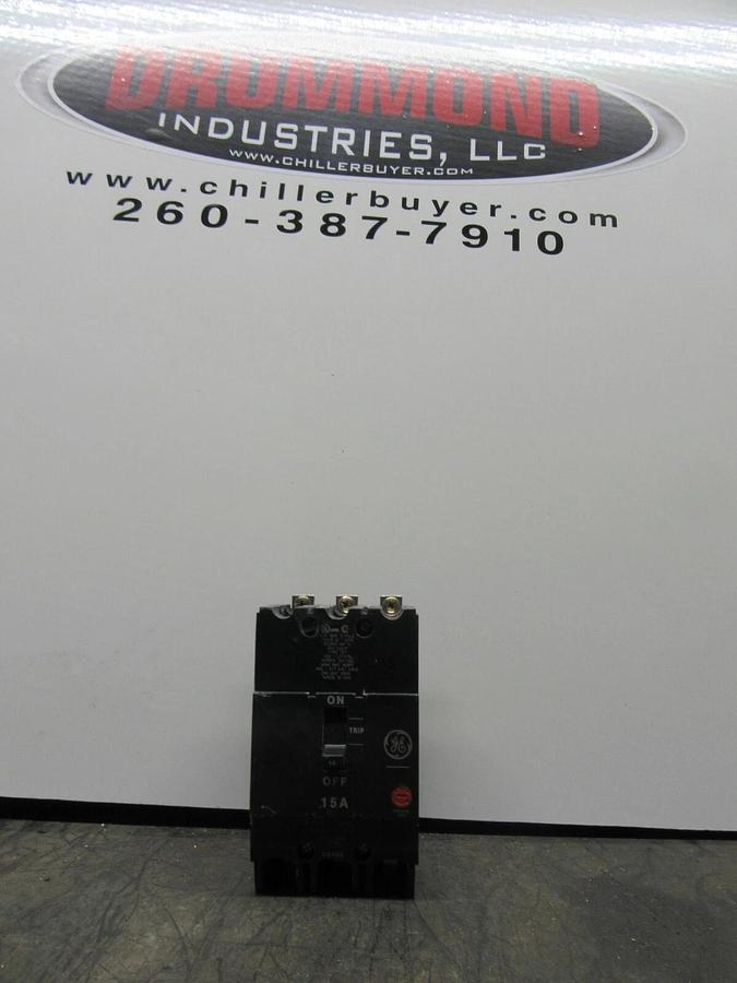Used GE E11592 TEY HACR BREAKER 15 AMP 480/277 VAC 3-POLE **WARRANTY INCLUDED**