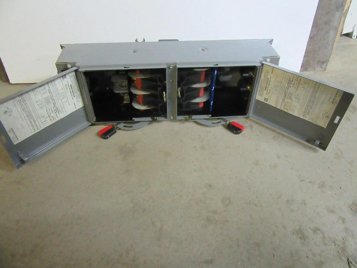 Used SQUARE D QMB TWIN PANELBOARD SWITCH QMB-363-T32 60 AMP 600 VOLT 15 HP