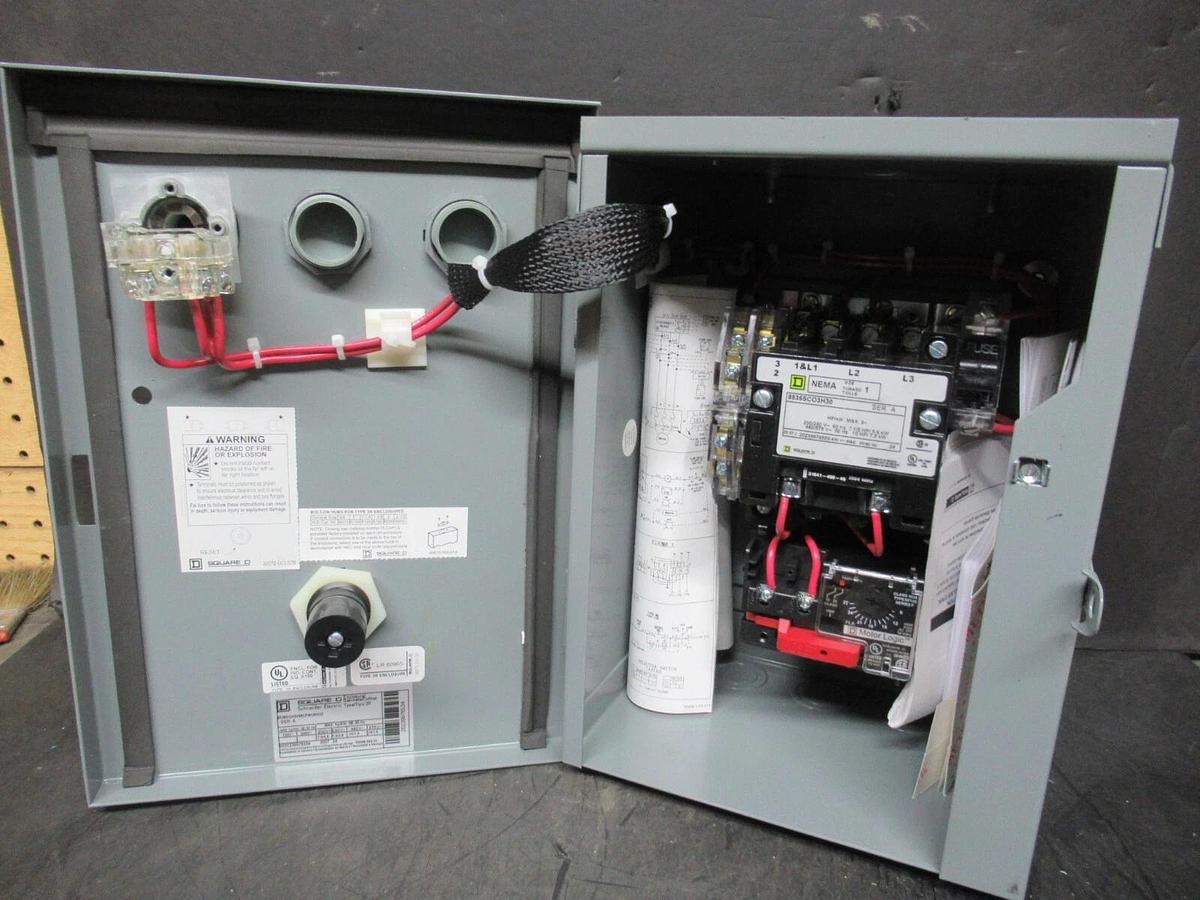 NEW SURPLUS SQUARE D COMBINATION STARTER 8536SCH3V08CF4H30X22 8536SCO3H30 NEMA 1
