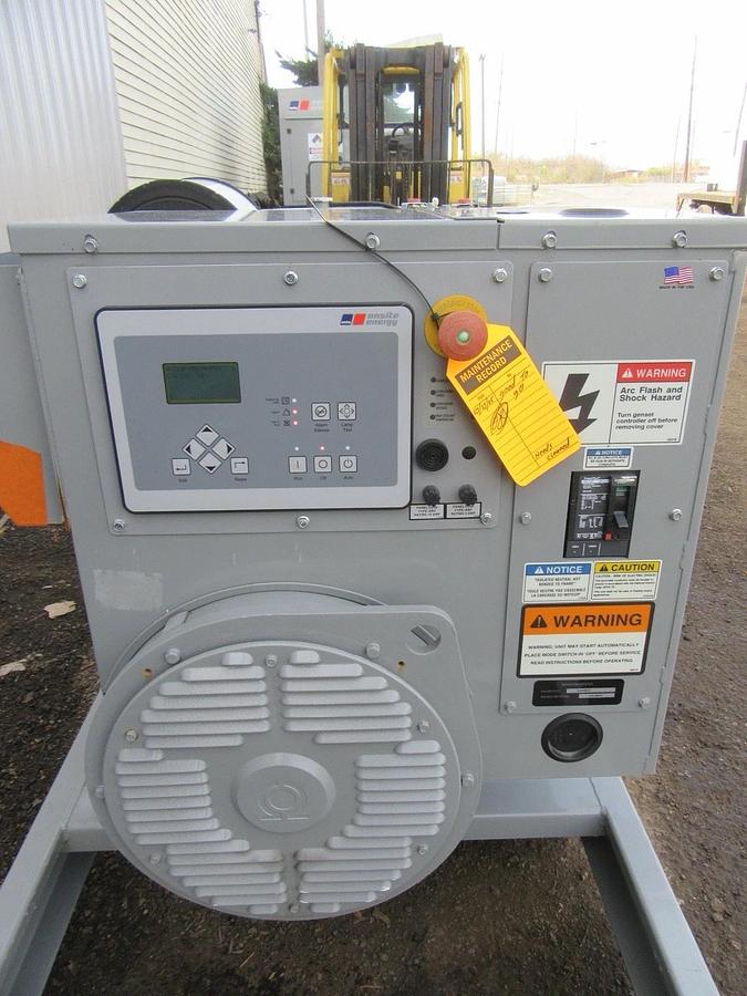 Used 30 KW GENERATOR MTU 4.3 NATURAL GAS LP PROPANE 120/240 VOLT 1PH 89 HRS 40KW 2015