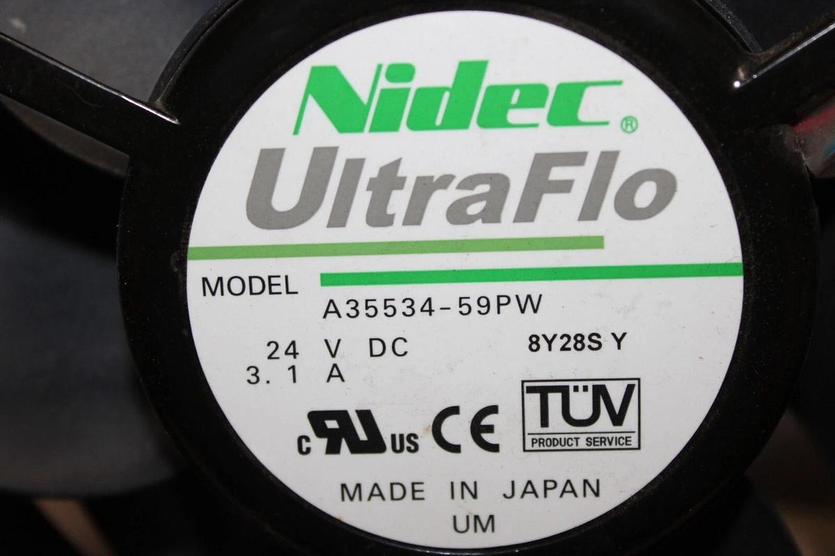 Used NIDEC ULTRAFLO FAN A35534-59PW 24 VDC 3.1 AMP *WARRANTY INCLUDED*