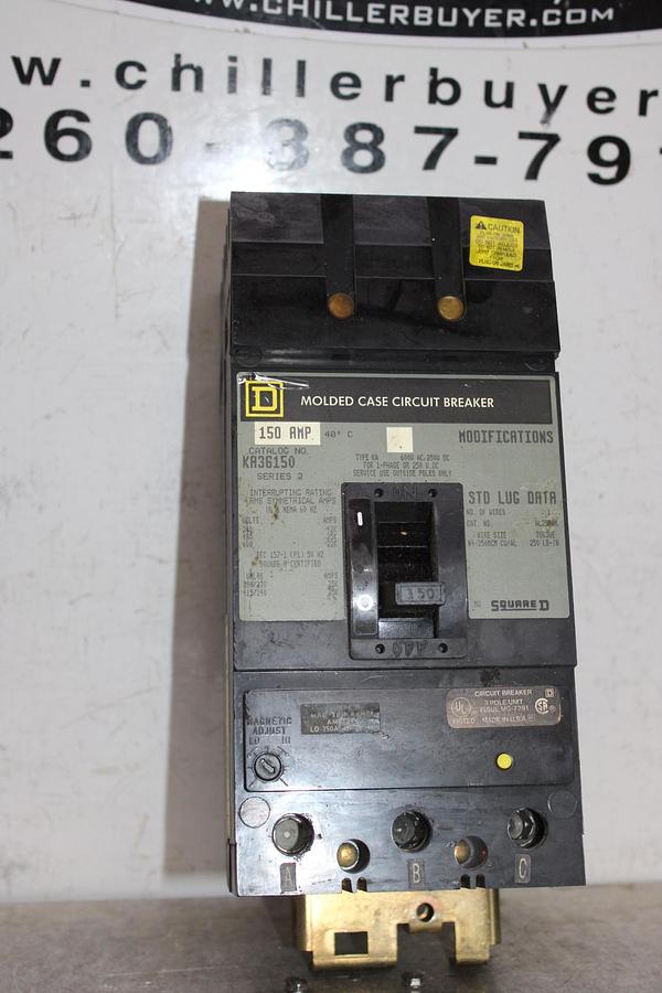 Used SQUARE D I-LINE CIRCUIT BREAKER LA36350 350 AMP 3-POLE 600 VAC