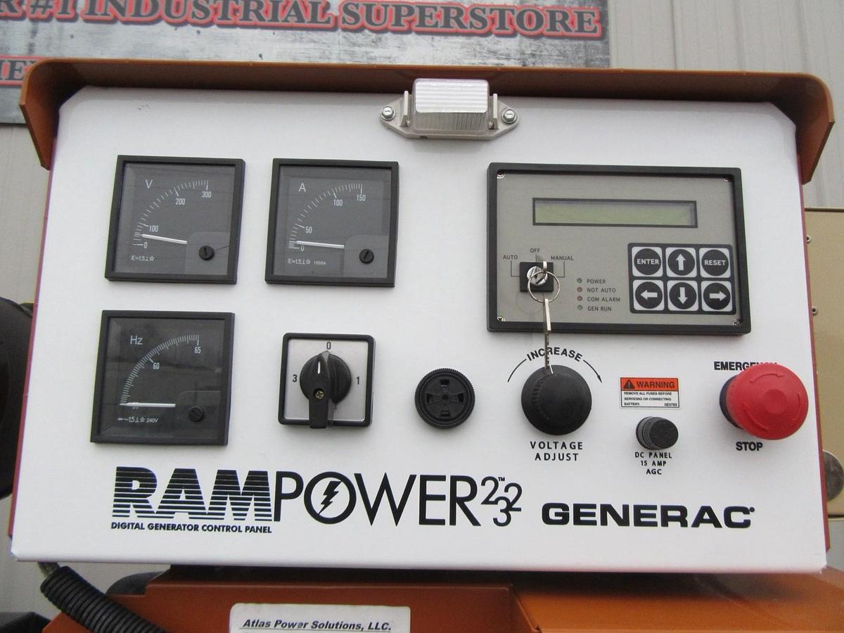 Used 30 KW DIESEL GENERATOR GENERAC 120/240 VOLT SINGLE PHASE 38 HOURS VIDEO WE SHIP