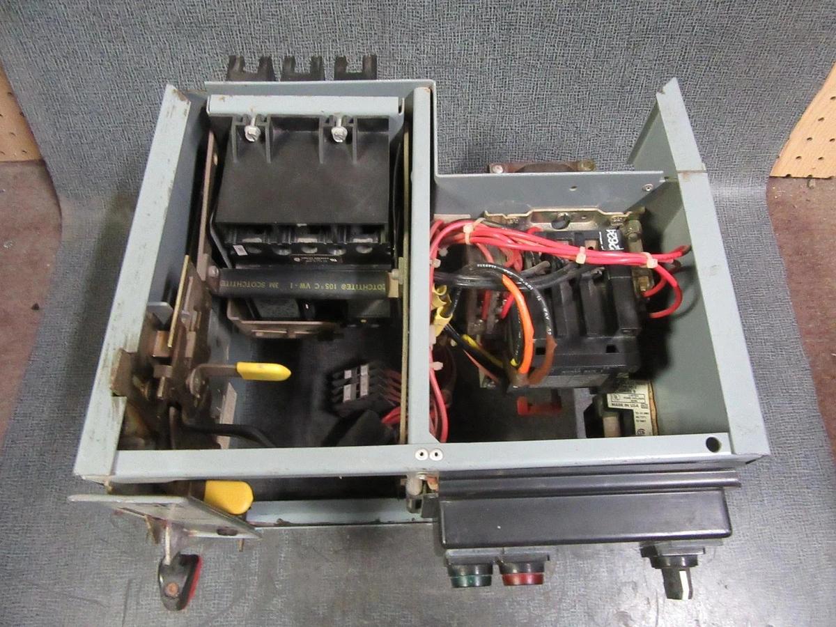 Used SQUARE D 12" MODEL 5 MCC STARTER BUCKET 480 VAC 7 AMP W/ NEMA SIZE 1 STARTER