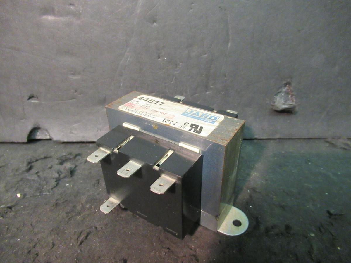 Used 0.04 KVA (40 VA) JARD OPEN CONTROL TRANSFORMER 240 208 120 V TO 24 VAC 44517