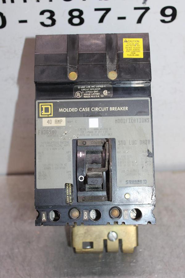 Used SQUARE D I-LINE CIRCUIT BREAKER Fc34030 30 AMP 480 VOLT 3-POLE