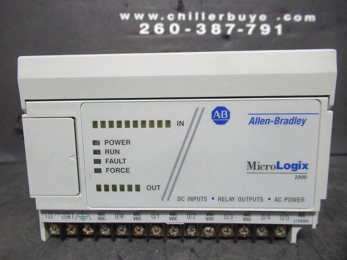 Used ALLEN BRADLEY MICRO LOGIX 1000 1761-L16BWA SER. C 24 VDC 26 VA **WARRANTY**
