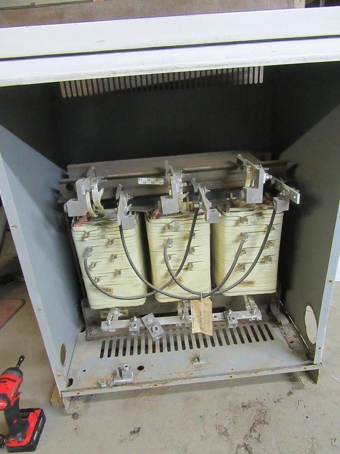 Used GE TRANSFORMER 9T83B3875 112.5 KVA PRI: 480 VOLT SEC: 208/120 VOLT 3-PHASE