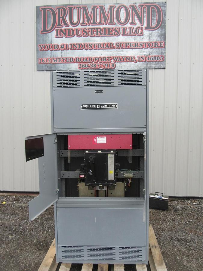 Used 1600 A SQUARE D ENCLOSED 500 VDC QED POWER BREAKER SWITCH NEMA 1 PAF361600DC1286