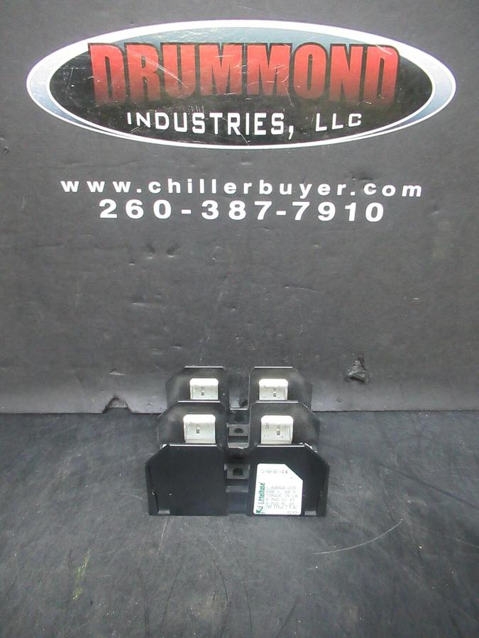 Used LITTELFUSE TWO POLE FUSE BLOCK LJ60060-2CR 600 VOLT 60 AMP CLASS J **WARARANTY**