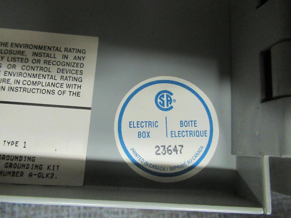 Used HOFFMAN TYPE 1 ENCLOSURE A-HE8X6X4 ALLEN BRADLEY CONTACTOR 400-DP25ND2