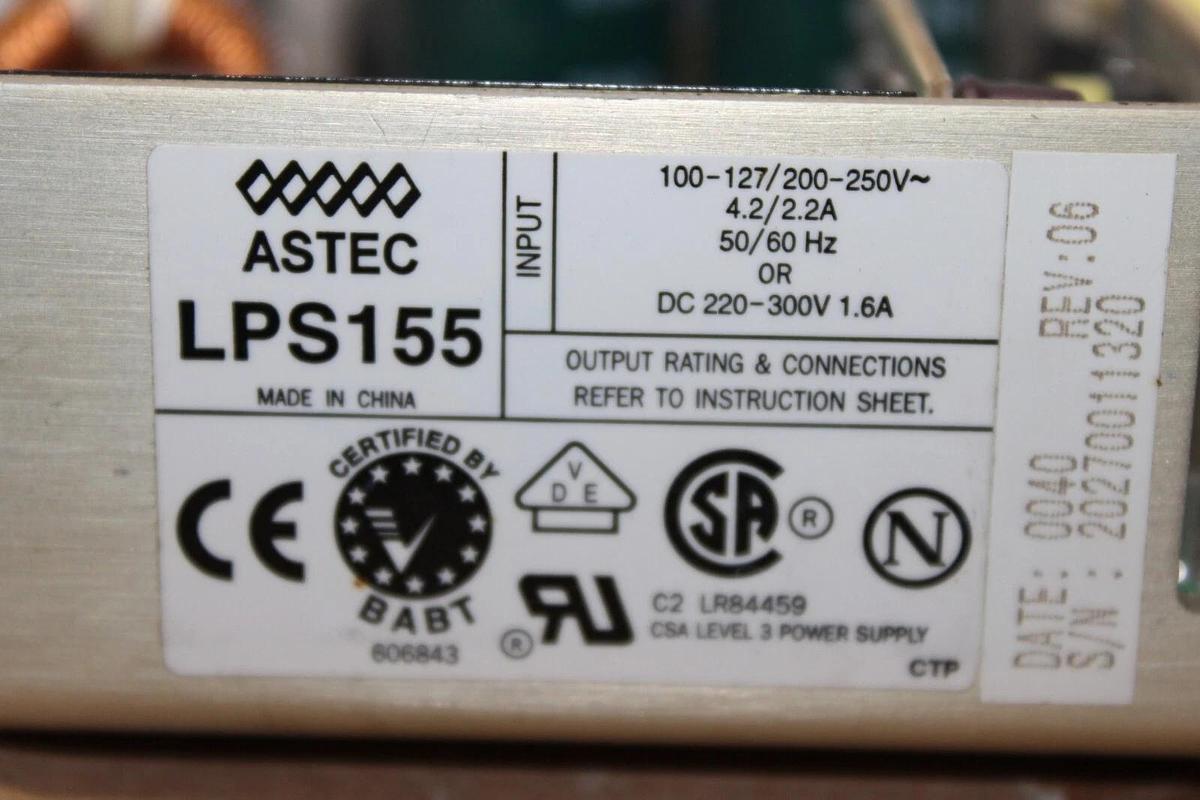 Used ASTEC POWER SUPPLY LPS155 240 VAC @ 4.2 AMP **WARRANTY INCLUDED**