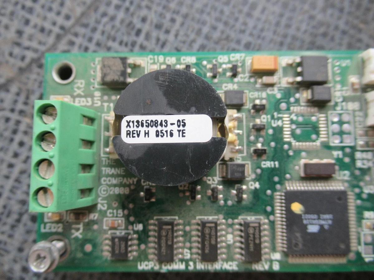 Used TRANE UCP3 COMM 3 INTERFACE REV. B CIRCUIT BOARD X13650843-05 REV H **WARRANTY**