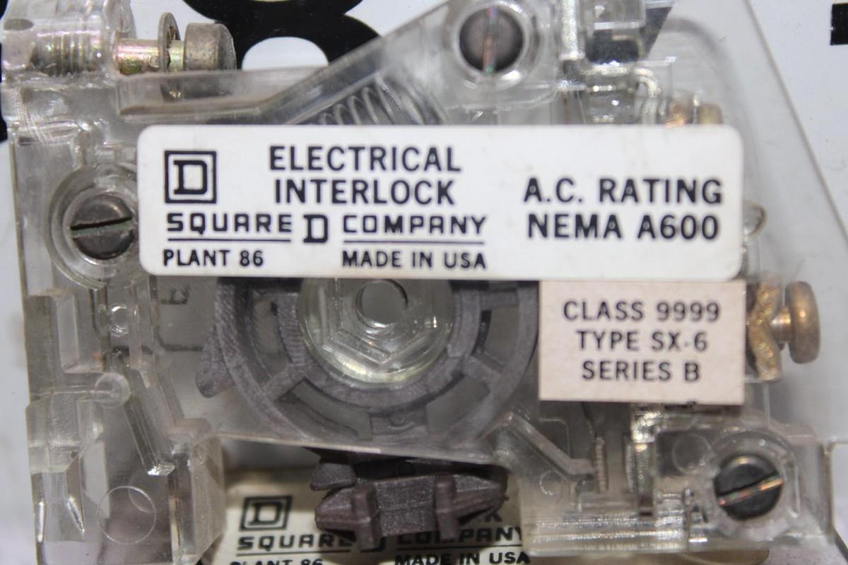 Used LOT OF 3 SQUARE D INTERLOCK SX-6 **WARRANTY INCLUDED**