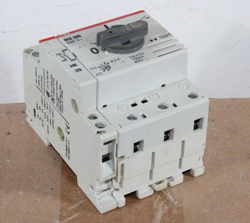 Used ABB MS325 MS 325 MANUAL MOTOR STARTER 4-6.3 AMP 600V 5 HP 3 PHASE *WARRANTY*