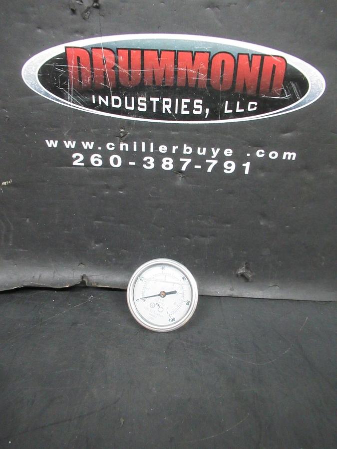 Used PRESSURE GAUGE 316L-SS 0-100 PSI **WARRANTY INCLUDED**