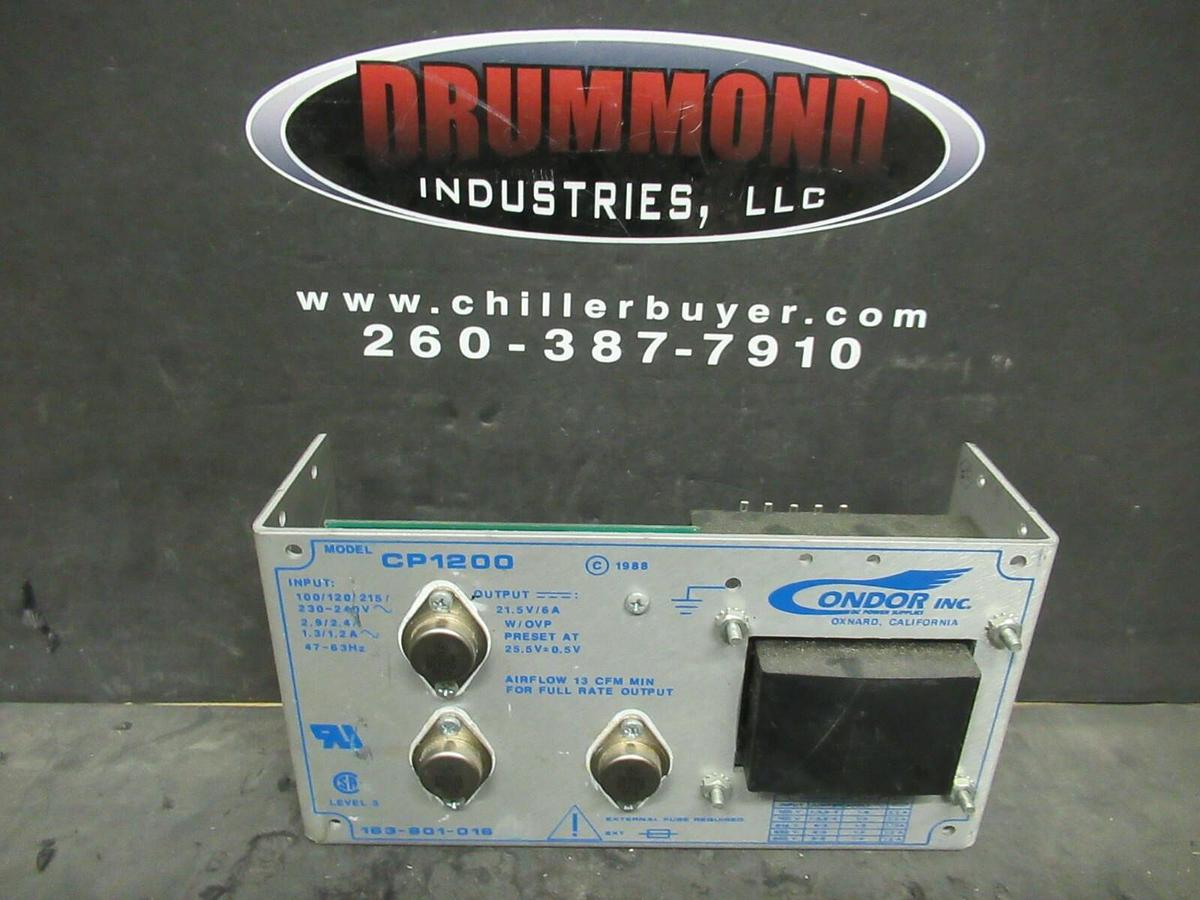 Used CONDOR POWER SUPPLY CP1200 163-901-016 120/240 VAC INPUT TO 21.5 VDC OUTPUT