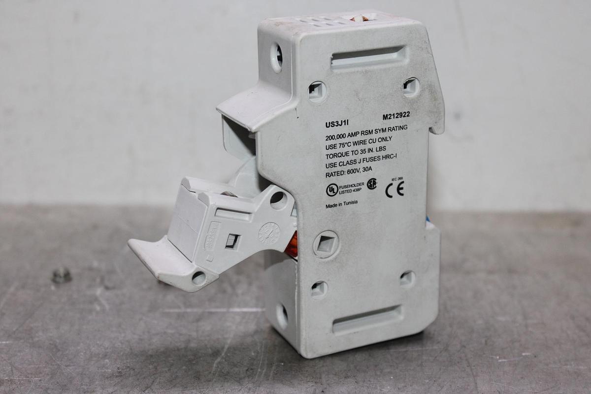 Used FERRAZ SHAWMUT ULTRASAFE FUSE HOLDER USCC2I 600 VAC 2-POLE 30 AMP