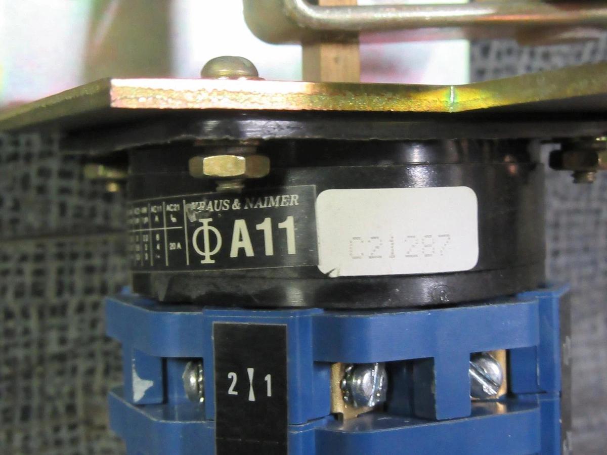 Used KRAUS / NAIMER DRUM SWITCH AND BRACKET 5HP 3PH 10A A11 C21287 **WARRANTY**