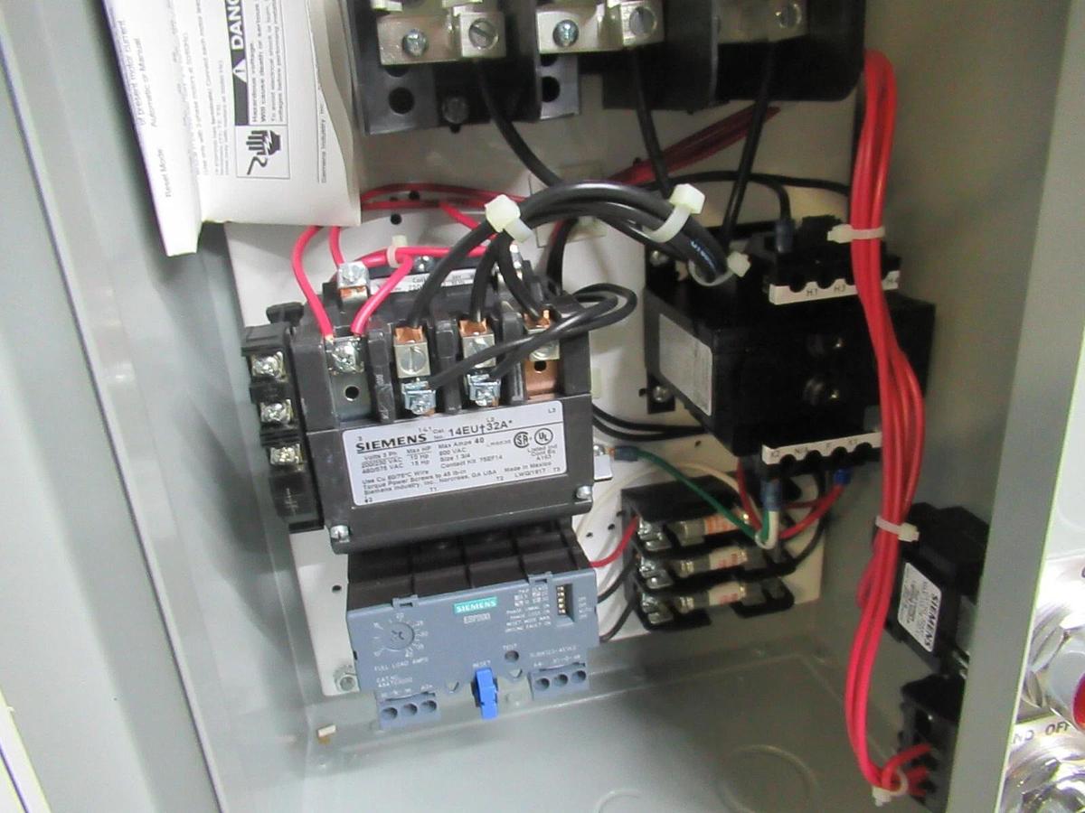 NEW SURPLUS SIEMENS COMBINATION STARTER 17EUE92BJ13 SIZE: 1 3/4 40 AMP 15 HP
