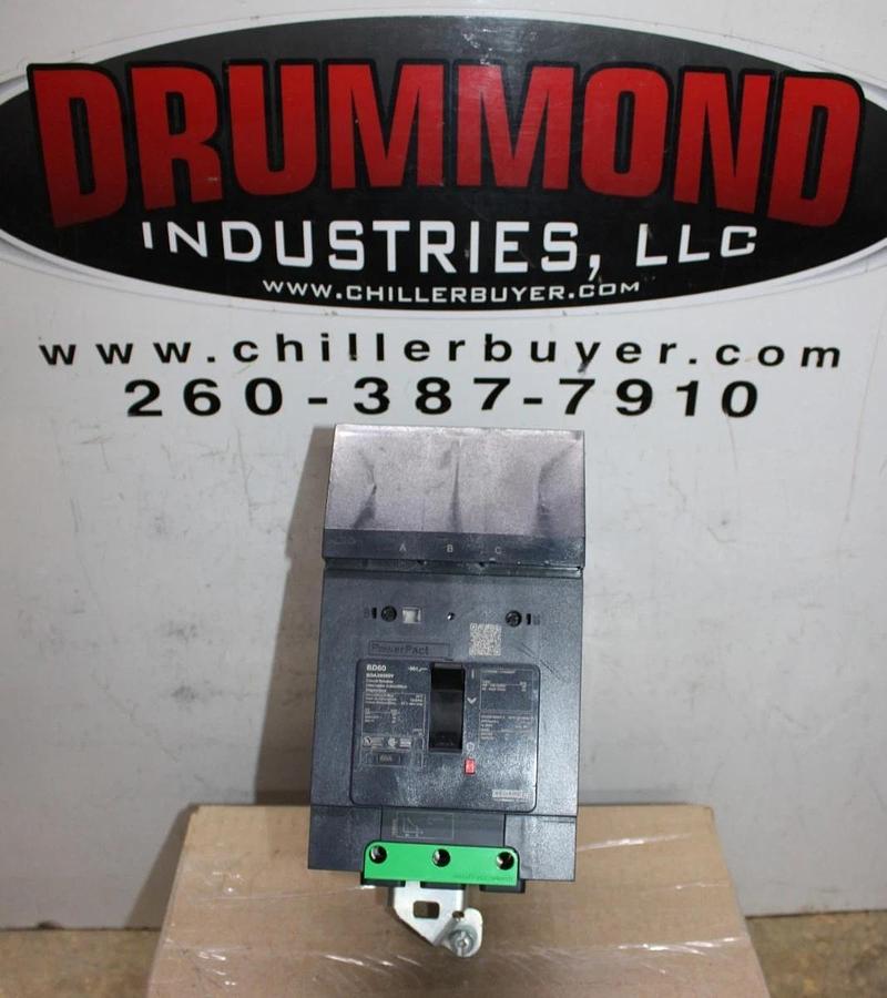 Used SQUARE D POWERPACT I-LINE CIRCUIT BREAKER BDA34060Y 60 AMP 3-POLE 480/277 VAC