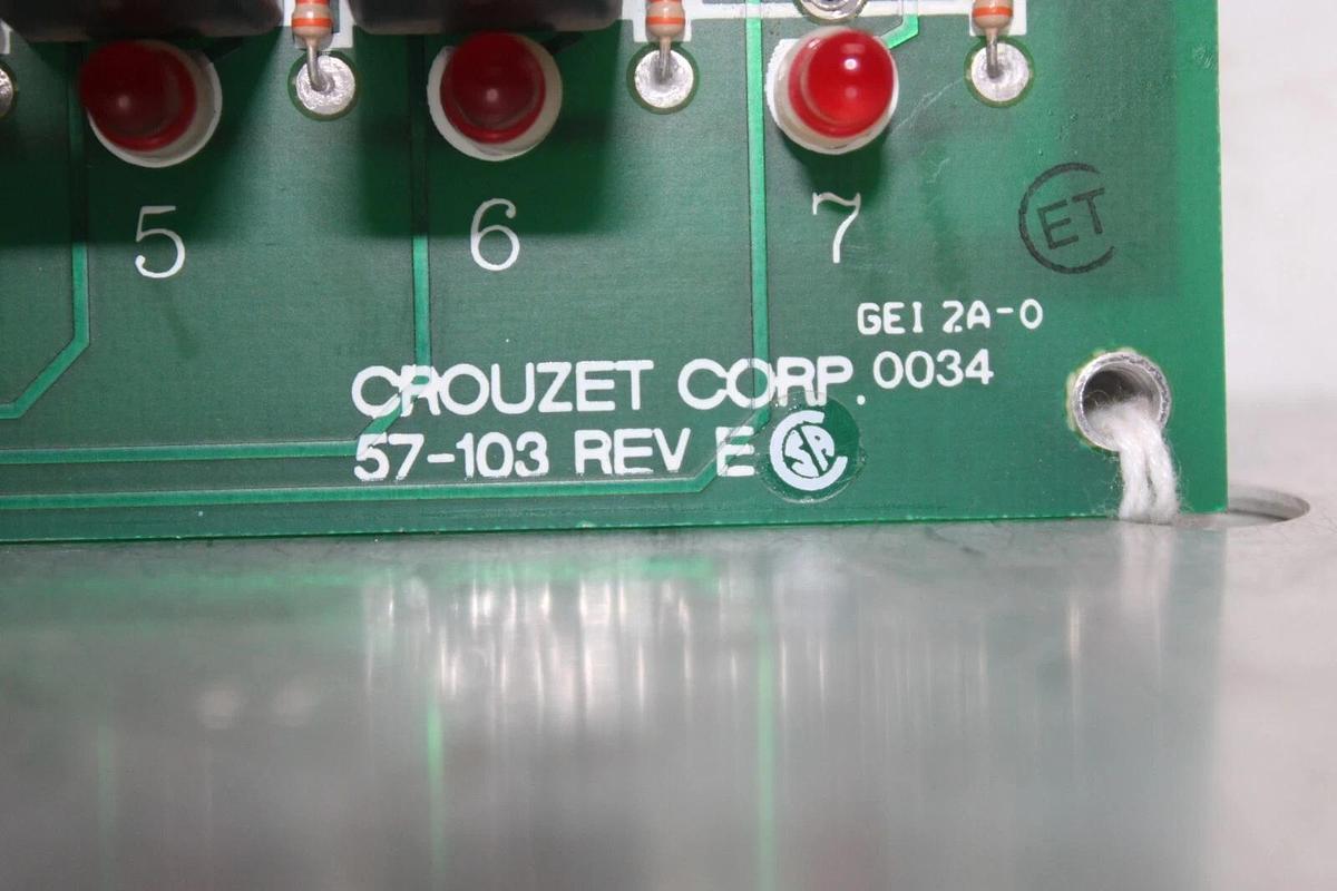 Used CROUZET RELAY CIRCUIT BOARD 57-103 REV. E **WARRANTY INCLUDED**