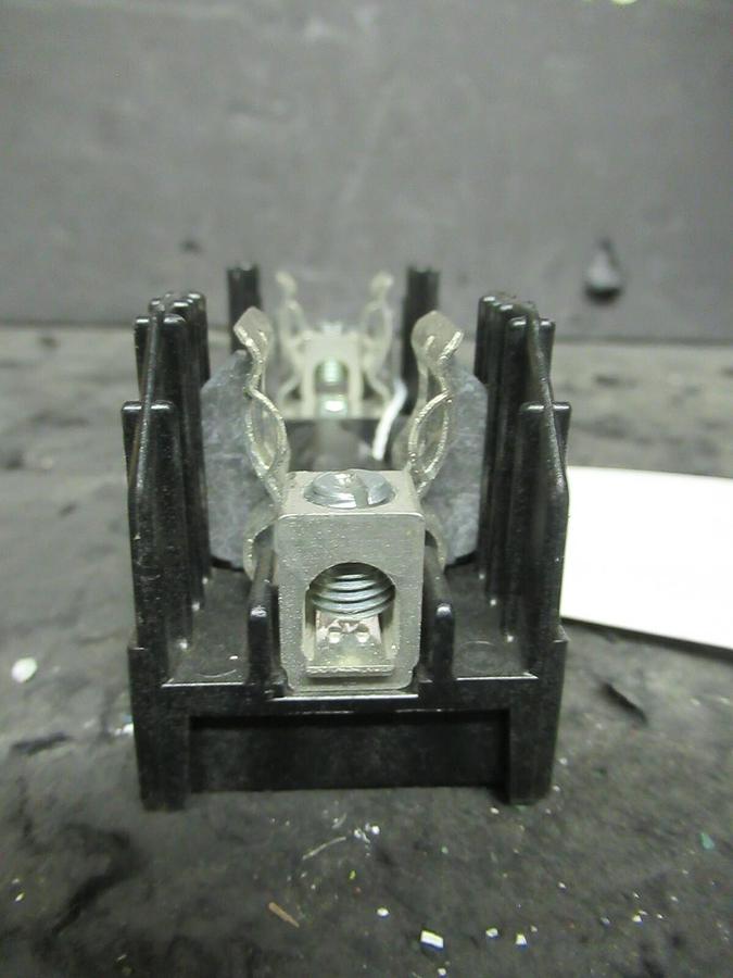 Used 60 AMP BUSS R25060-1CR 1 POLE CLASS R FUSEHOLDER BLOCK 240 VAC 200K RMS SYM AMPS