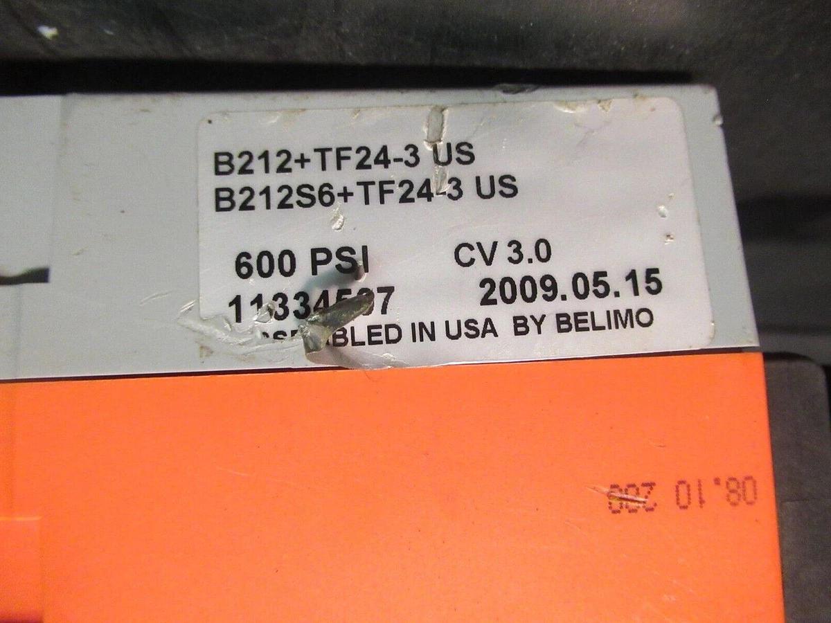 Used BELIMO 3-WAY SPRING ACTUATOR TF24-3 24 VAC 2.5 WATT 600 PSI NEMA 2 CLASS 2