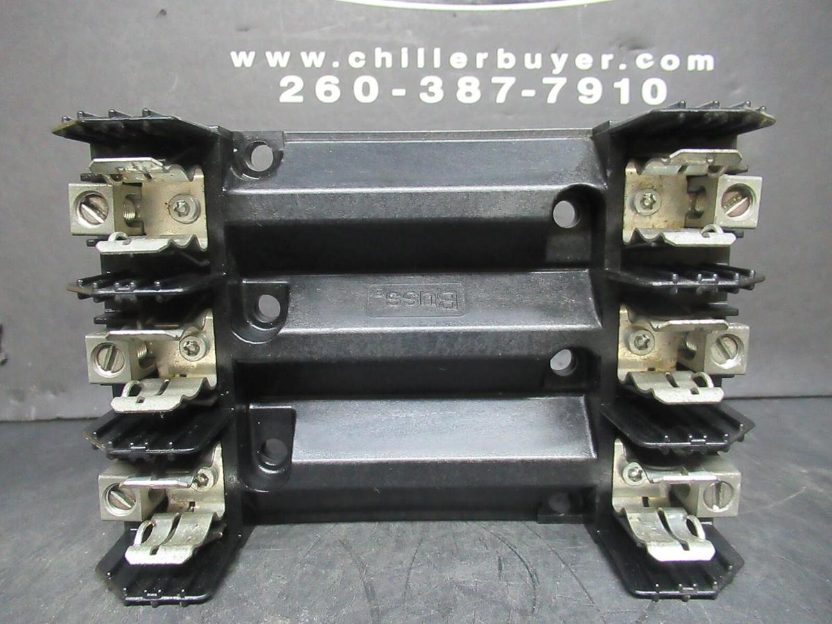 Used BUSS R60030-3CR THREE POLE FUSE BLOCK 30 AMP 600 VOLT CLASS R FUSE **WARRANTY**