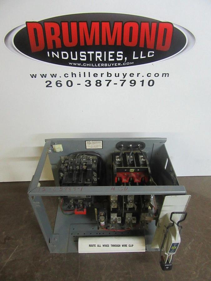 Used SQUARE D MCC FUSIBLE STARTER BUCKET 12" MODEL: 4 NEMA 1 W/8536-SCO3 *NO DOOR*