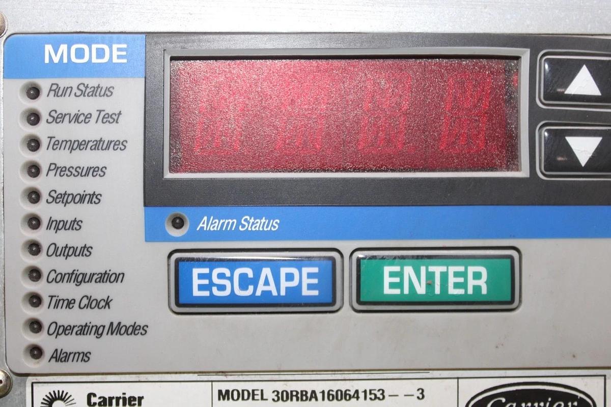 Used CARRIER CONTROL AND ALARM DISPLAY 30RBA16064153--3 CEPL130347-01 *WARRANTY*