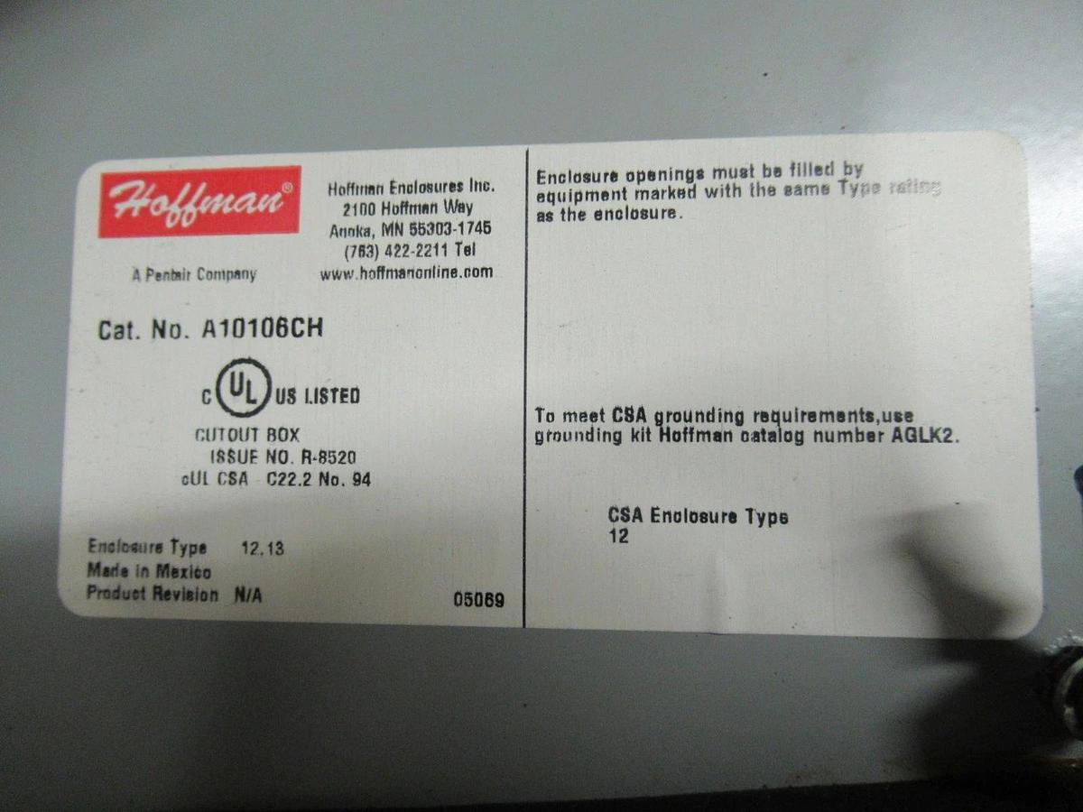 Used FUJI TEMPERATURE CONTROLLER PXW5-BFY2-5V ENCLOSURE: A10106CH NEMA 12/13