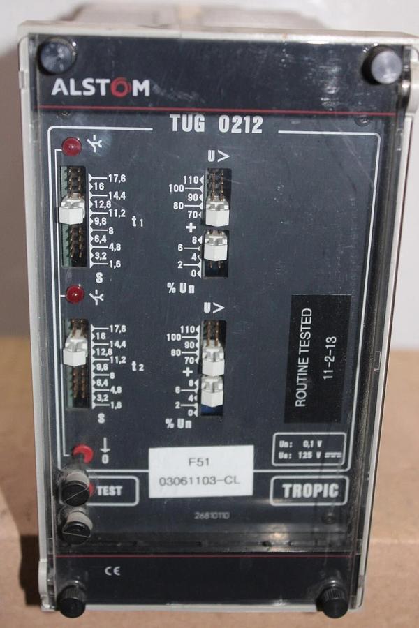 Used ALSTOM TROPIC RELAY TUG 0212 0.1-125VDC **WARRANTY INCLUDED**