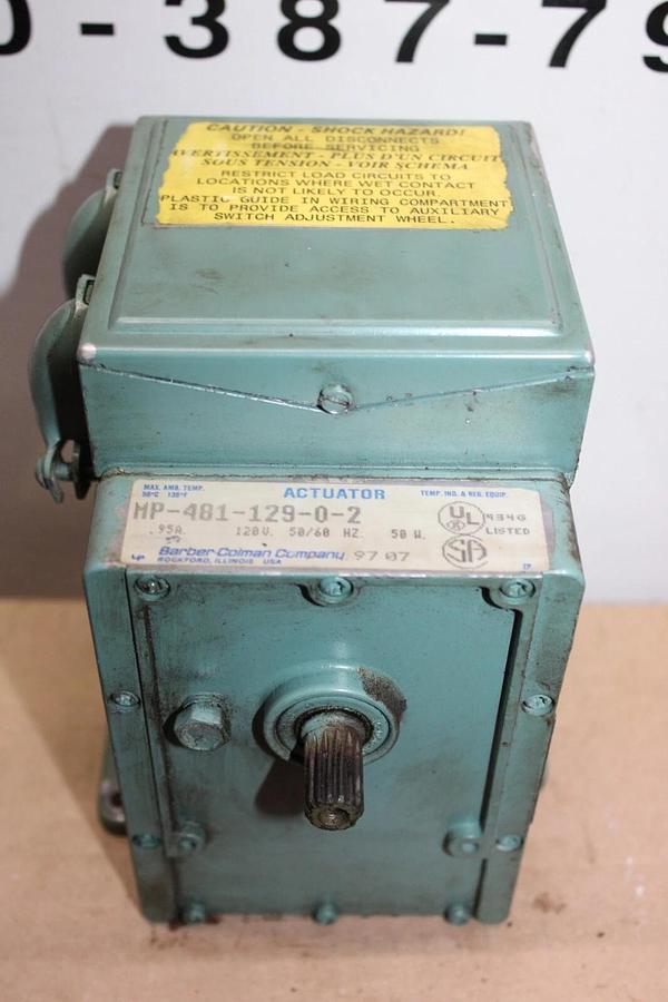 Used BARBER COLEMAN ACTUATOR MP-481-129-0-2 0.95 AMP 120 VOLT 50 WATT