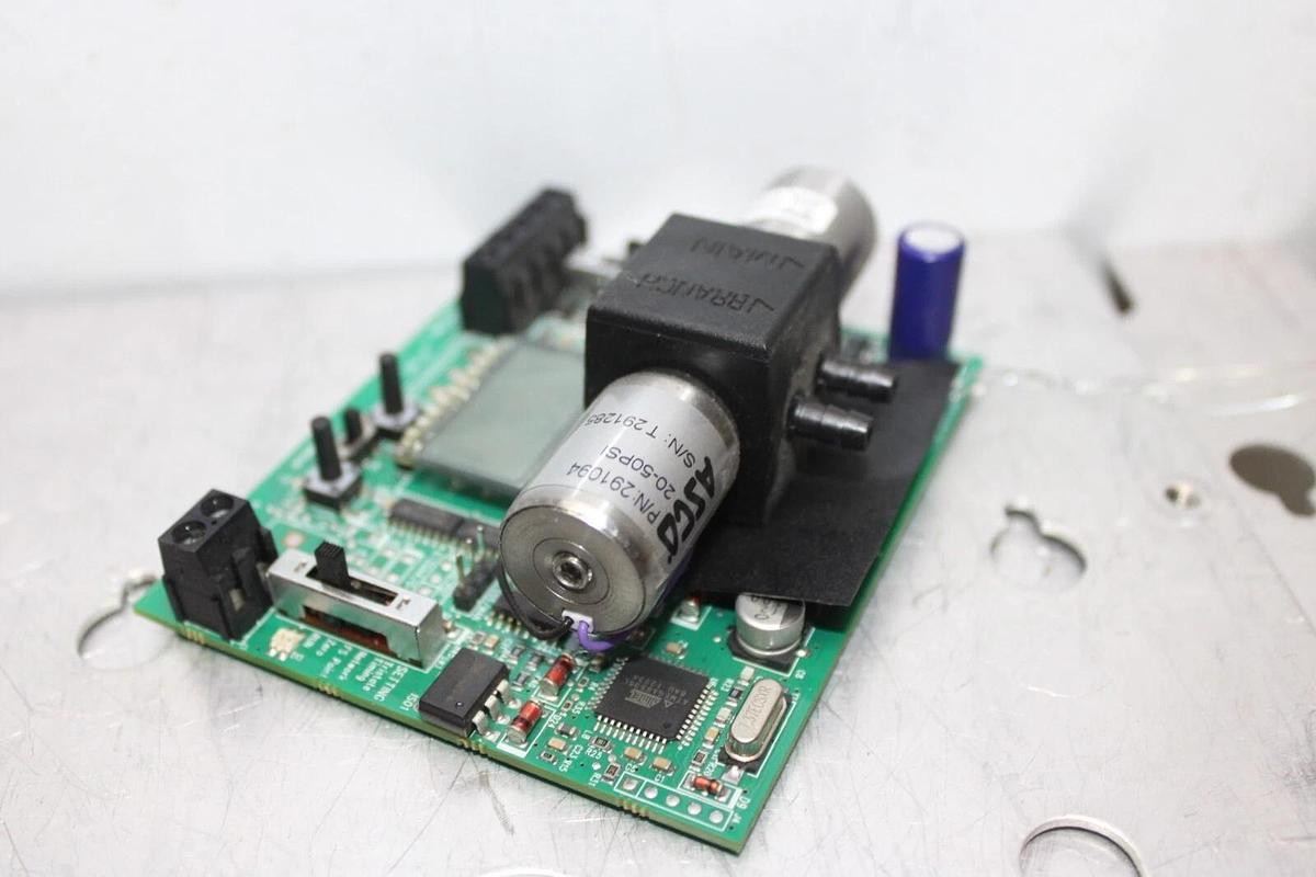 Used VERIS TECHNOLOGIES PRESSURE TRANSDUCER BOARD Z203627-0H W/ ASCO 291094