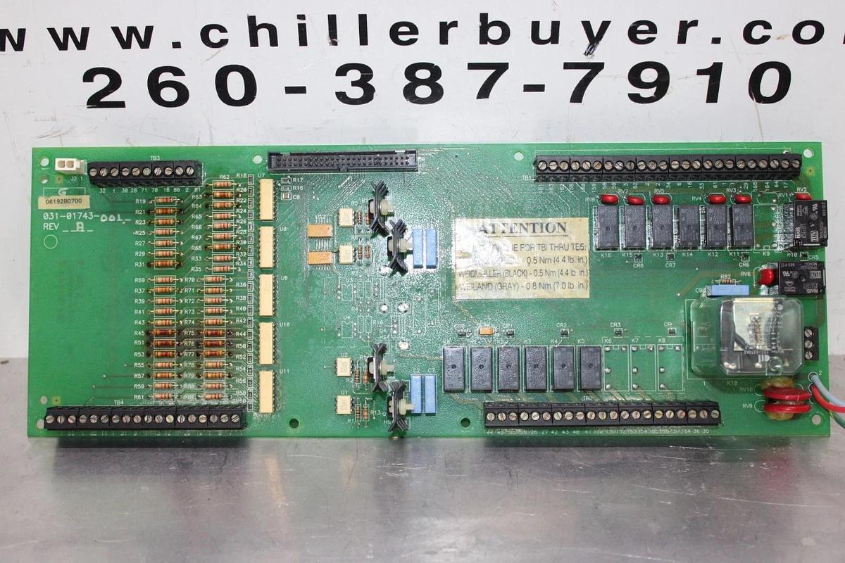 Used YORK CHILLER I/O CIRCUIT BOARD 031-01743-001 REV. A *WARRANTY*