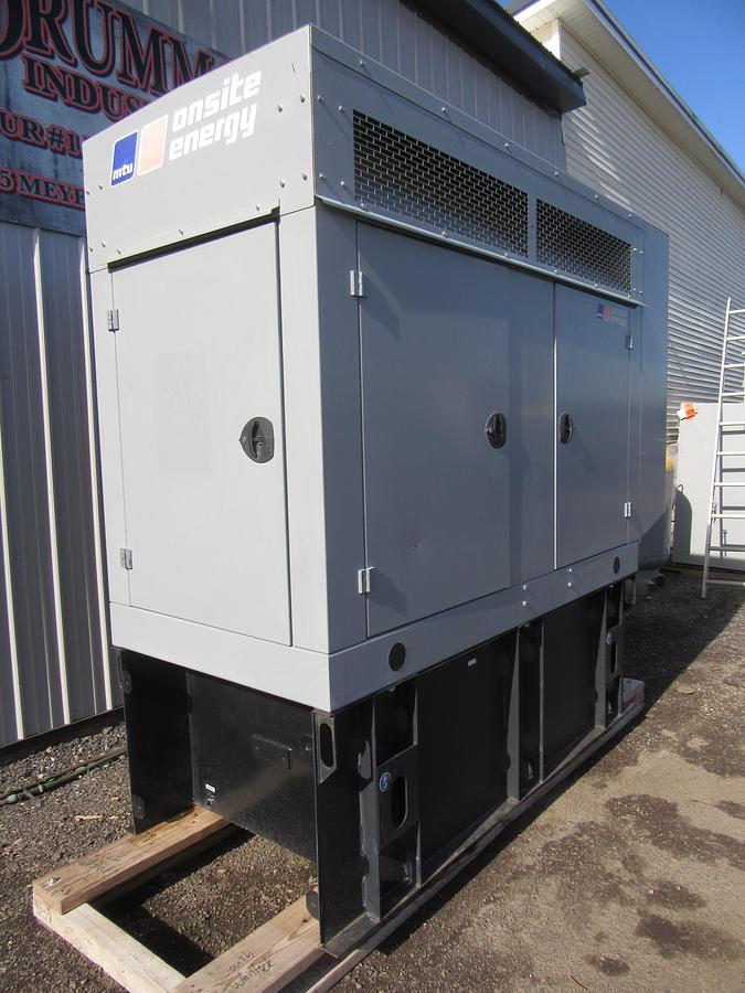 Used 50 KW DIESEL GENERATOR MTU 120/240 V JOHN DEERE SOUND ENCLOSED 499 HRS VIDEO