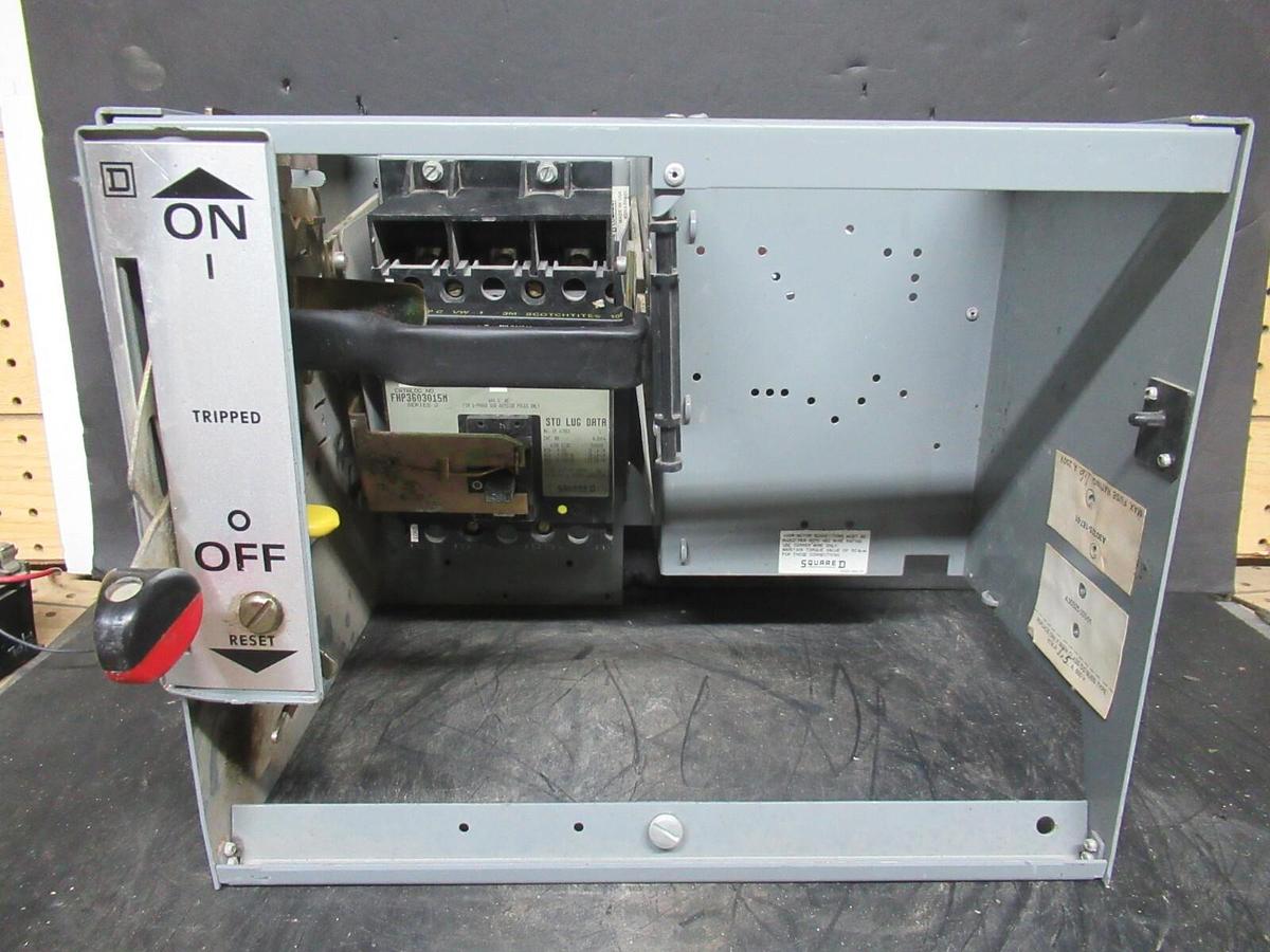 Used SQUARE D MCC MOTOR CONTROL FEEDER 12" MODEL 5 W/ FHP3603015M BREAKER 30 AMP