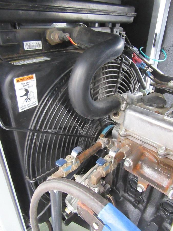 Used 20 KW DIESEL GENERATOR ISUZU MTU 2016 176 HRS 120/240 VOLT 1 PH SOUND ENCLOSED