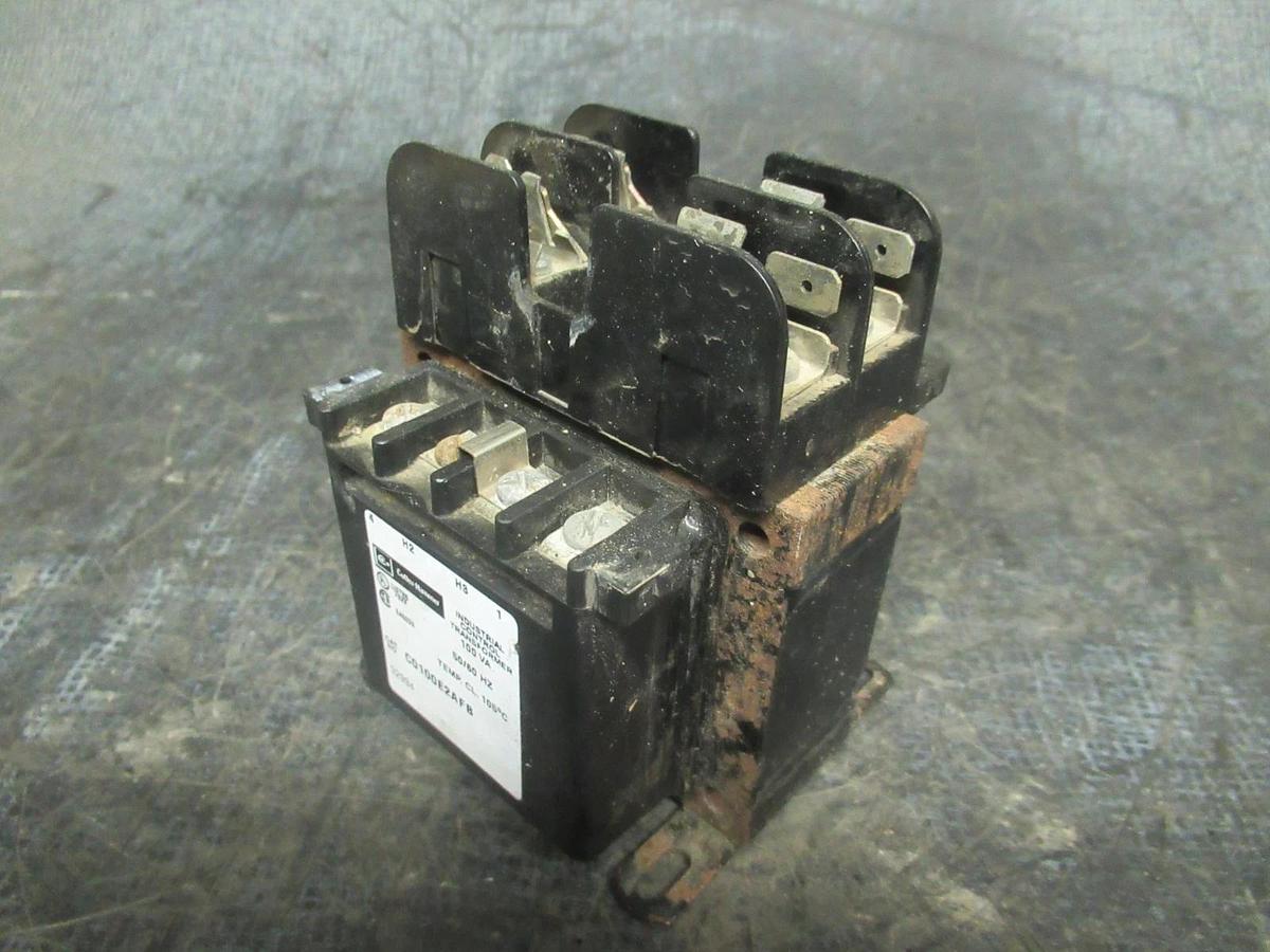 Used CUTLER HAMMER CONTROL TRANSFORMER 480/240V TO 120 V 100VA (0.1 KVA) C0100E2AFB