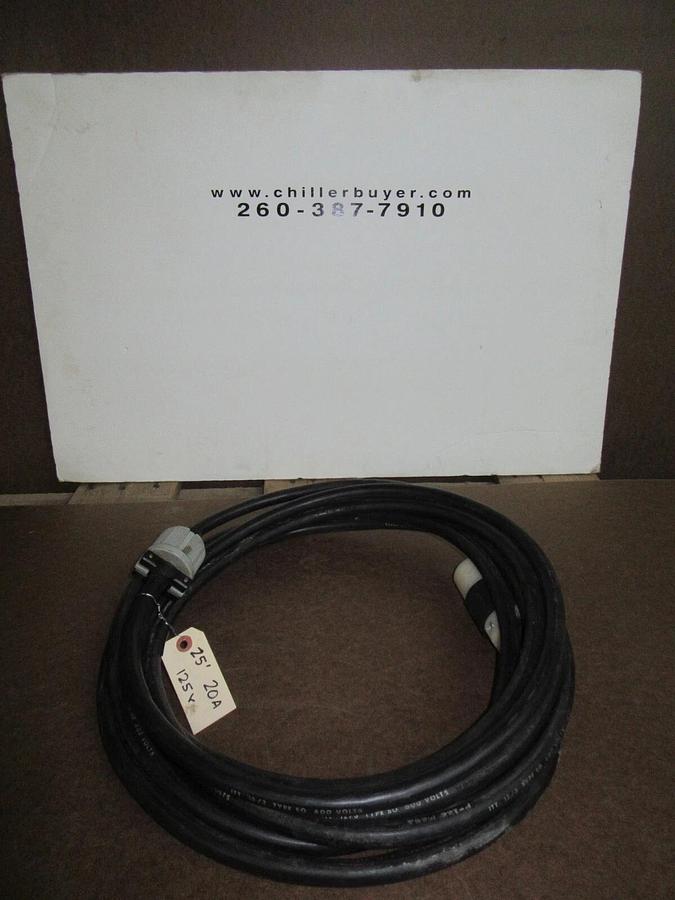 Used 25' SO 12/3 POWER CORD WIRE 20 A 120 V 1 PH HUBBELL / HART TWIST-LOCK PLUG SOW-A