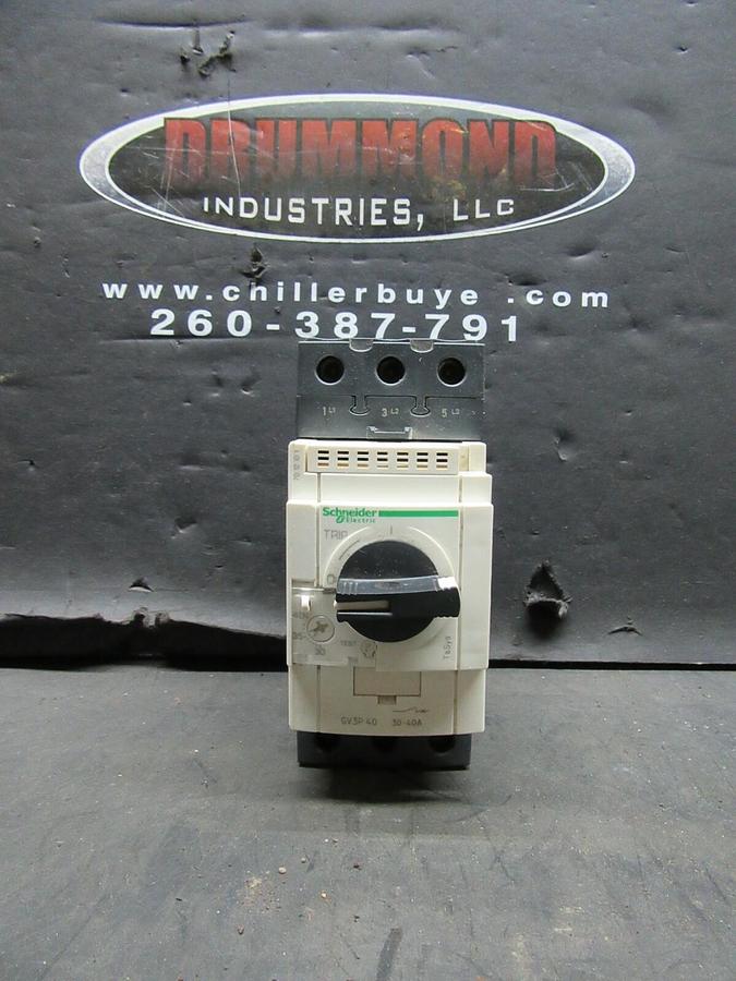 Used SCHNEIDER ELECTRIC GV3P40 MANUAL MOTOR CONTROL 30-40 AMP 30HP MOTOR STARTER