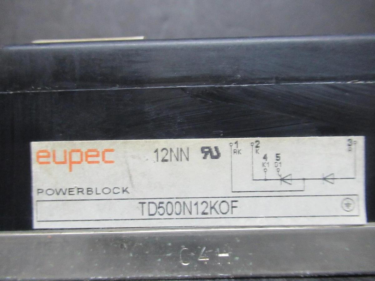 Used EUPEC 12NN POWERBLOCK IGBT POWER MODULE TD500N12KOF *WARRANTY INCLUDED*