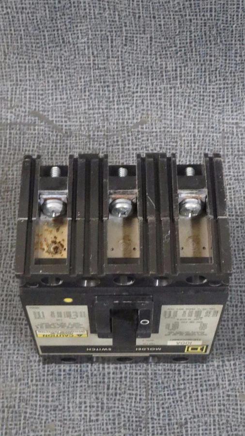 Used SQUARE D MOLDED CASE SWITCH FHP36000MMT 100 AMP 600 VAC 3-POLE **WARRANTY**