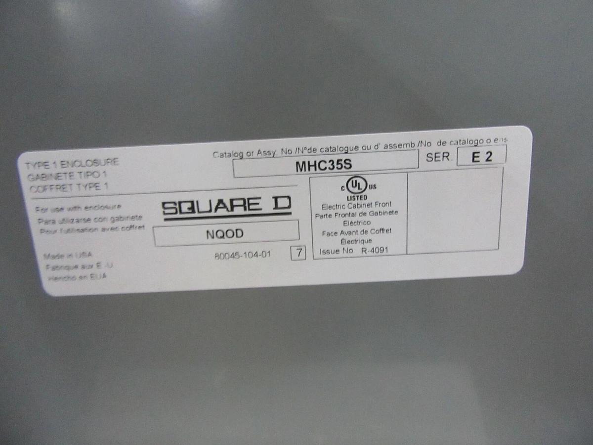 Used 225 AMP SQUARE D NQOD / QOB / QO PANELBOARD MLO PANEL 208Y/120 VAC 3 PH 4 W E2